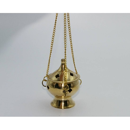 Brass hanging incense burner
